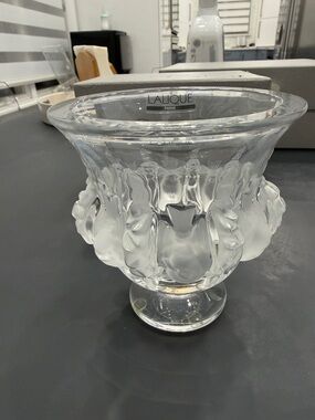 Lalique Clear Crystal Frosted Petal Bowl